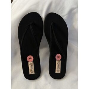 New Women's Flojos Fiesta Black Flip Flops Woman's Size 10 Flojos Flip Flops